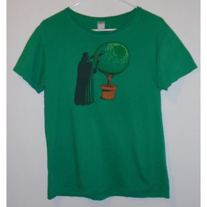 Threadless Darkside of the Garden Green Vader Tee